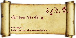 Éles Virág névjegykártya